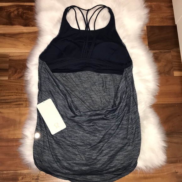 lululemon athletica Tops - Lululemon raise the barre tank HNUT navy 12 NWT